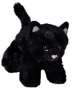 Plüsch Mini Katze schwarz Hug'ems 17 cm